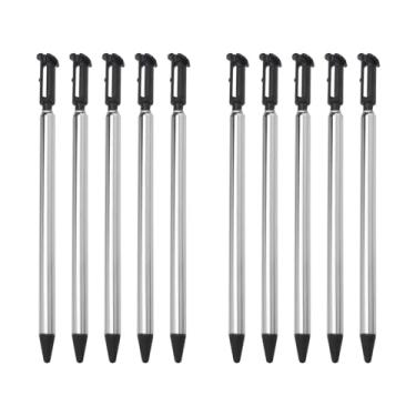Imagem de Create idea 10 canetas Stylus retrátil para tela sensível ao toque, extensíveis, compatíveis com Nintendo New 3DS para controle de videogames, preta