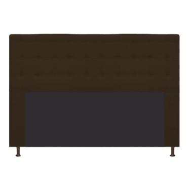 Imagem de Cabeceira Estofada Dama Capitonê 160 cm para Cama Box Queen Suede Marrom para Quarto - AM Decor