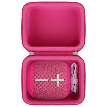 Imagem de BOVKE Capa rígida de viagem para Ultimate Ears WONDERBOOM 4/3/2 alto-falante Bluetooth portátil, impermeável, suporte para alto-falante flutuante UE WONDERBOOM 4 à prova de poeira, espaço extra para