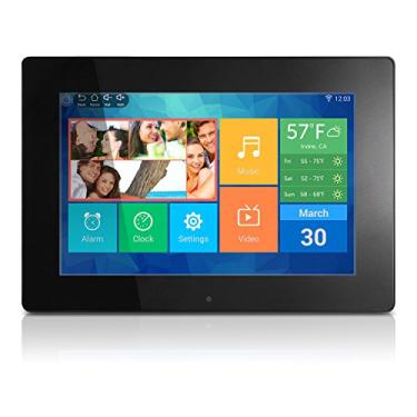 Imagem de Aluratek (AWDMPF110F) 10" Moldura digital WiFi de alta resolução com tela LCD IPS sensível ao toque e 8GB de memória (resolução 1024 x 600), suporte para fotos/músicas/vídeo, montagem na parede, preta