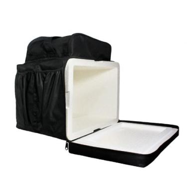 Imagem de Bolsa Motoboy em Nylon espessura 600 com reforços laterais de couro e 