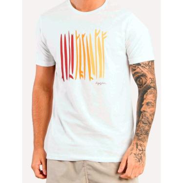 Imagem de Camiseta King & Joe Masculina Slim Pranchas Off-White-Masculino