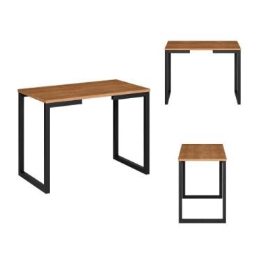 Imagem de Mesa Lateral Mesinha Auxiliar Canto Encaixe Sofá Cama Nature Estilo In