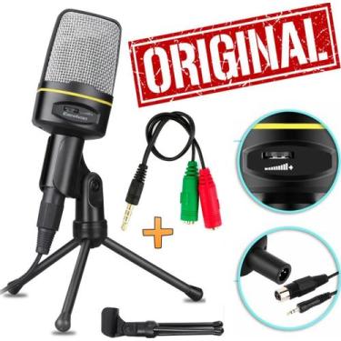 Imagem de Microfone Condensador de Mesa Gravação de Vídeo no Celular Universal P