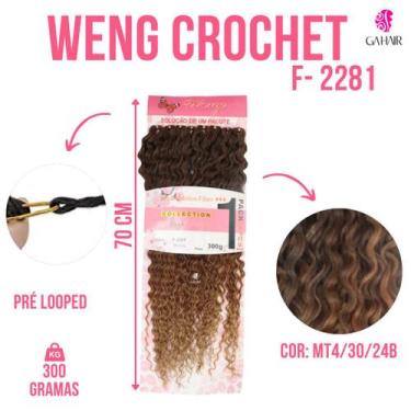 Imagem de Cabelo 100% Orgânico Cacheado Solto / Fio A Fio Para Crochet Braids  -