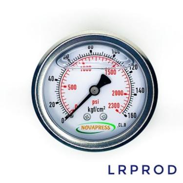 Imagem de Manômetro horizontal -diam.63mm (2. 1/2 ) com escala de 0-160 KGF/CM2 