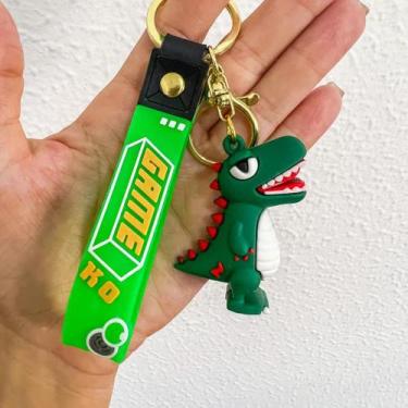 Imagem de Chaveiro Pingente Dinossauro com Faixa de mão e Mosquetão - Foforiku, 