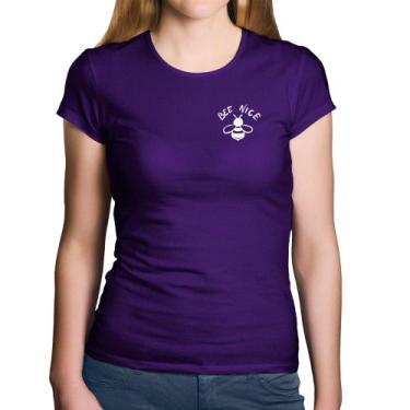 Imagem de Baby Look Algodão Bee Nice - Foca na Moda, Roxo, G