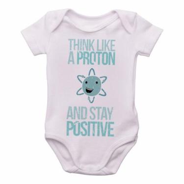 Imagem de body nenê criança roupa bebê Think like Proton  - Empório Dutra, G   (