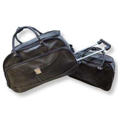 Imagem de Kit Conjunto Mala + Bolsa De Mão Para Viagem - Prime InBox, Preto