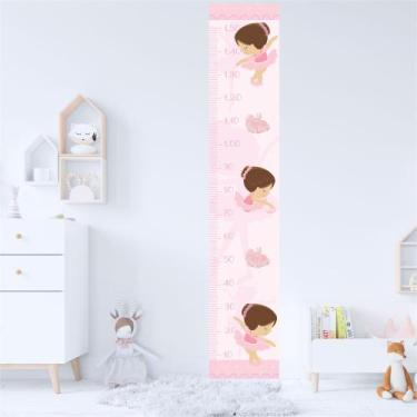 Imagem de Régua de Crescimento Adesivo Bailarina Infantil Menina - Cg Mimo Kids