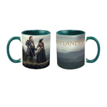 Imagem de Caneca Verde Personalizada - Seriado Casal Jamie Fraser e Claire Sasse