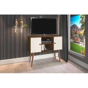 Imagem de Rack / Bancada VI Modelo Retrô Para TV Até 40'' Cor Canela / Off White