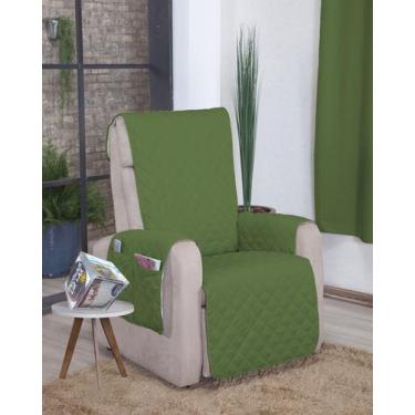 Imagem de Capa Protetor Sofá 1 lugar Poltrona Papai Avulso Verde L* - Enxovais L