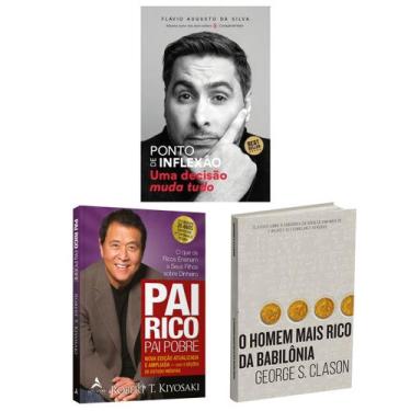 Imagem de Kit 3livros, Pai Rico, Pai Pobre + Ponto de Inflexão + O Homem Mais Ri