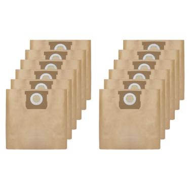 Imagem de Pacote com 12 sacos para aspirador de pó 19-3100 compatíveis com aspirador de pó seco e úmido Stanley 5-6 -8 galões.