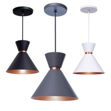 Imagem de Pendente Lustre Luminária Berlim 23cm Moderno - Iluminar Ambiente, Cin
