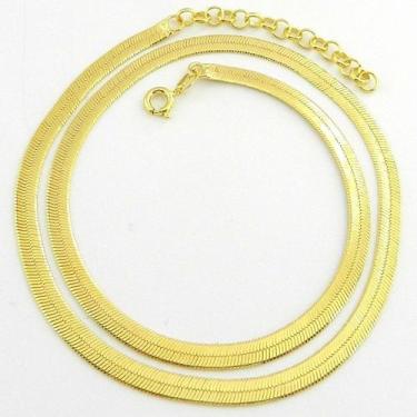 Imagem de Corrente Feminina 50cm 4mm Largura Folheada Ouro 18k CR216 - WNBIJOUTE