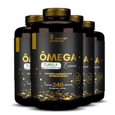 Imagem de Mega Ômega-3 1000mg 4x240caps - Rico Em Epa 540mg Dha 360mg - Alisson 