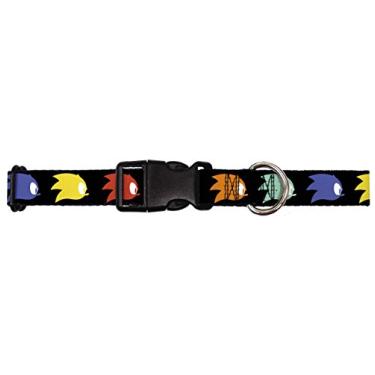 Imagem de Buckle-Down Coleira com clipe de plástico - Sonic Mania Sonic Profile Icon Preto/Multicolorido - 2,54 cm de largura - Serve para pescoços de 38-66 cm - Grande