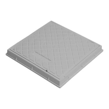 Imagem de Tampa Pvc Cinza Elétrica Caixa Esgoto Gordura 50X50Cm
