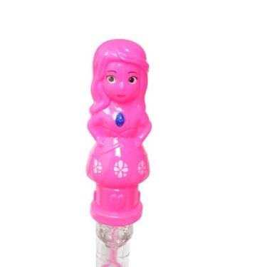 Imagem de Brinquedo Bastão Lança Bolhas De Sabão Boneca Colorida - CRB, Pink