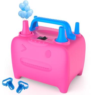 Imagem de OWill Bomba elétrica de balão, bomba de ar elétrica, inflador de balão, bomba de ar elétrica de 600 W para decoração de festa, rosa