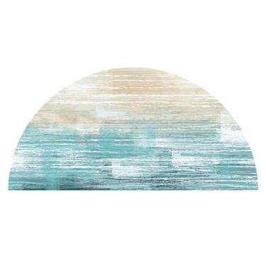 Imagem de TOUSSE Tapete redondo, tapete lavável, antiderrapante, tapetes para sala de estar, tapetes para quarto, tapete circular, tapetes vintage boho, pilha baixa, macio (flor 03,80 x 160 cm)