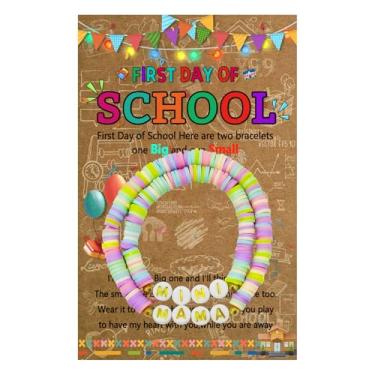 Imagem de MEMFALL Pulseira First Day of School Pulseira de volta às aulas Mommy and Me First Day of School para mãe e filha, presente de volta às aulas, ADJUSTABLE, Liga metálica, Sem Pedra Preciosa