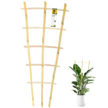 Imagem de Jollybower Treliça de Bambu Em Forma de Leque de 3 Peças, Treliça de Planta de 2 Pés para Ambientes Internos, Treliça Pequena para Plantas Em Vasos para Ambientes Internos, Plantas Trepadeiras, Vegeta