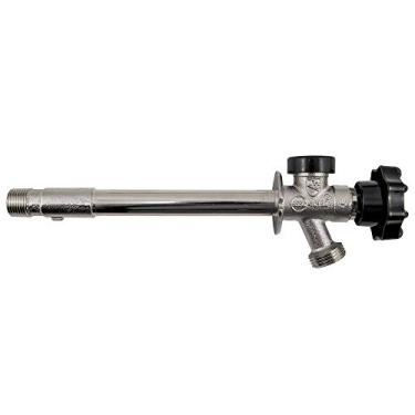 Imagem de Watts Hidrante de parede à prova de geada IPS 1/2 solda ou macho, tamanho da parede 30,5 cm, disjuntor a vácuo, médio, aço