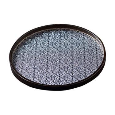 Imagem de Gralara Bandeja de vidro com flor de begônia, porta-copos e canecas de madeira, bandeja para comida, bandeja para café da manhã, bandeja para chá para quarto, 30cm X 30cm X 2.4cm