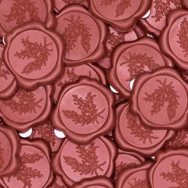 Imagem de SHOWIN Adesivos de selo de cera - vinho tinto, ótimo para convites de casamento, envelopes de cartões, cartas de caracol, pacotes de vinho, ideias de presente de Natal, pacote com 100