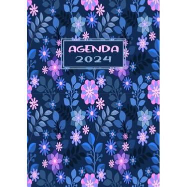 Imagem de Agenda Journalier 2024: Restez Organisé du 1er janvier 2024 au 31 décembre 2024 | Pages de Contacts, Emplois du Temps, Journal de Mots de Passe, Jours Fériés, Anniversaires et Bien Plus Encore !