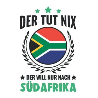 Imagem de Südafrika Notizbuch: Südafrika Urlaub Südafrikanische Flagge Reise / 6x9 Zoll / 120 gepunktete Seiten Seiten