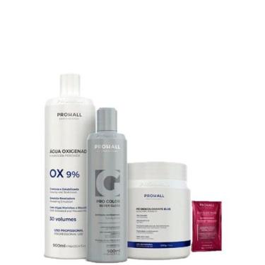 Imagem de Kit Ox 30 Pó Descolorante Azul e Matizador Silver Prohall