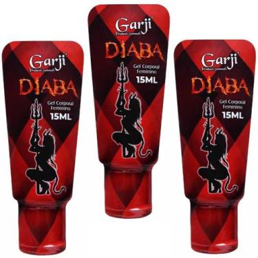 Imagem de KIT 03 Geis Corporal Excitante Feminino Diaba 15Ml - Garji
