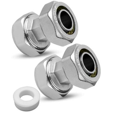 Imagem de Acessórios para tubos de ar comprimido adequados para sistema de linha de ar comprimido de oficina, conexões de duto de ar de 3/4 polegadas x 3/4 polegadas, pressão de funcionamento de 200PSI, 2 peças