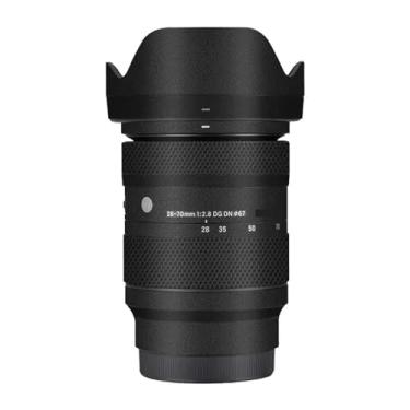 Imagem de Camerea Lens Skin Anti-Scratch Adesivo para Sigma 28-70mm F2.8 DG DN Apto para Sony E Mount Camerea Coat Vinly Película Protetora Corpo Decalques Capa 1:2,8 28-70 2,8 (Couro Preto)