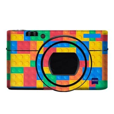 Imagem de Adesivo antiarranhões para câmera Sony RX100VI RX100VII película protetora de câmera RX100M6 RX100M7 (bloco de brinquedo colorido)
