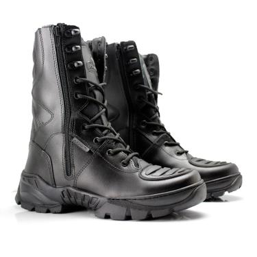Imagem de Bota Coturno Motociclista Couro PVC Ippon Armata-Unissex
