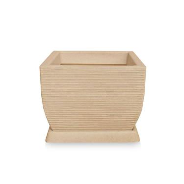 Imagem de Vaso De Planta + Prato Quadrado Em Polietileno 30X40 Areia