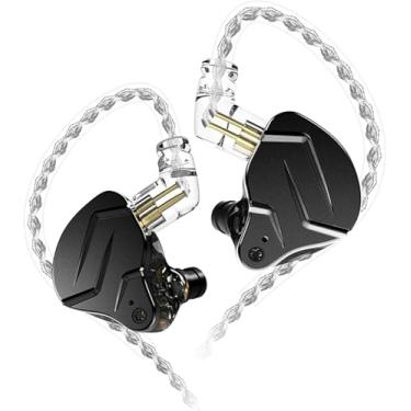 Imagem de KZ ZSN PRO X HiFi in Ear Monitor IEM Fone de Ouvido, 1BA 1DD Dual Driver Baterista Músico Estéreo Com Cabo C Removível Para Igreja (Sem Microfone, Preto)