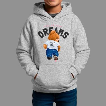 Imagem de Moletom Canguru Infanto Juvenil Algodão Casual Inverno Blusa De Frio H