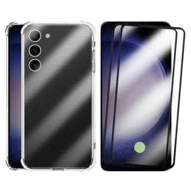 Imagem de Capa Capinha Case Anti Shock Slim Compatível Samsung Galaxy S23 e 2 Pelicula de Vidro 3d Cobre Toda Tela