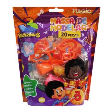 Imagem de Massinha 3 Palavrinhas De Modelar Infantil Com 20 Peças Desenho Divers