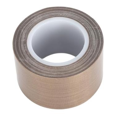 Imagem de MUNEFE Fita de pano de vidro PTFE, fita adesiva de fibra de vidro revestida com PTFE, fita de isolamento de alta temperatura para seladora a vácuo e seladora de impulso (0,18 * 40mm)