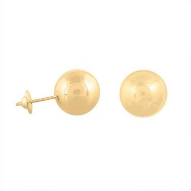Imagem de Brinco De Ouro 18k Bola 9mm Adulto - DR Joias