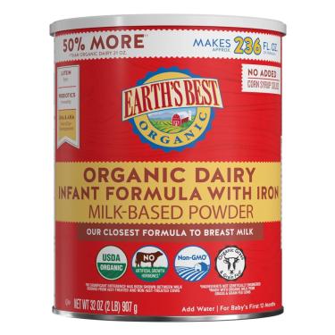 Imagem de Fórmula infantil Earth's Best Organic Dairy 946 ml com ferro