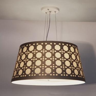 Imagem de Luminaria de Teto Pendente Cone Recorte Palha 50x25cm